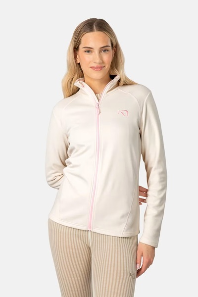 Dámská fleecová mikina Kari Traa Kari Full Zip Fleece Bjerk Light Beige 622573 25/26
