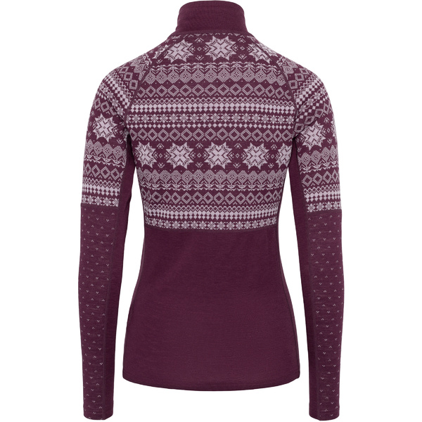 Dámské funkční triko Kari Traa Vilma Half Zip Wine 623616 25/26