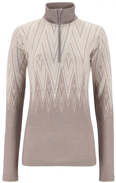 Dámské funkční triko se stojáčkem Kari Traa Juliane Merino Wool Halfzip 623337 Wgrey 26/27