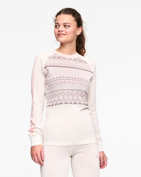Dámské Merino Triko Kari Traa Tuva Long Sleeve Nwhite 623124 26/27