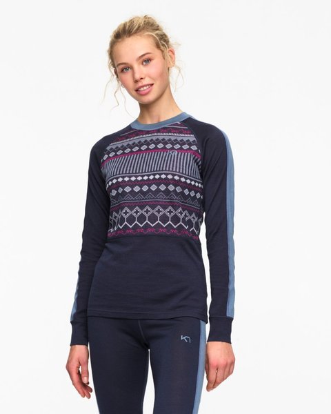 Dámské Merino Triko Kari Traa Tuva Long Sleeve Royal 623124 25/26