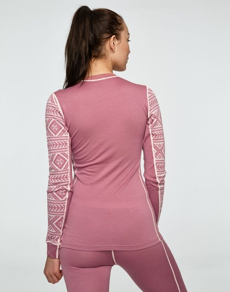 Dámské funkční merino triko Kari Traa Floke LS Lilac 622596 25/26