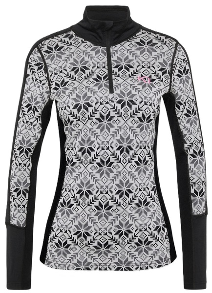 Dámské Merino Triko Kari Traa Anna Half Zip Black 623836 25/26