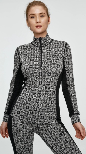 Dámské Merino Triko Kari Traa Rose Half Zip Black 622691 25/26