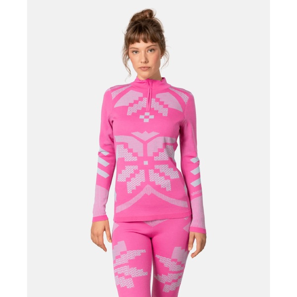 Dámské funkční triko se stojáčkem Kari Traa Faith Hz Merino 623594 Bright Pink 25/26