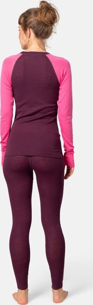 Dámské merino triko + kalhoty Kari Traa Kaia Set Wine Purple 623926 25/26