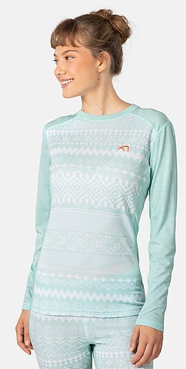 Dámské funkční merino triko Kari Traa Live Long Sleeve Bright Turquoise 623900 25/26