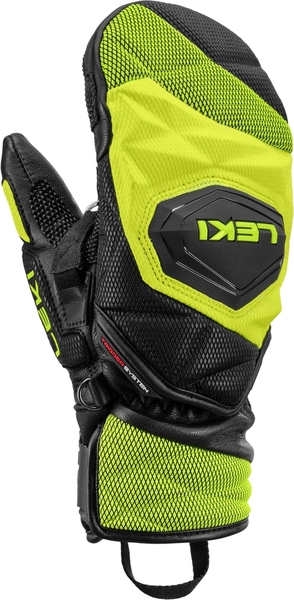 Dětské rukavice palčáky Leki WCR Venom 3D Junior Mitt (654801801) black-ice lemon 25/26