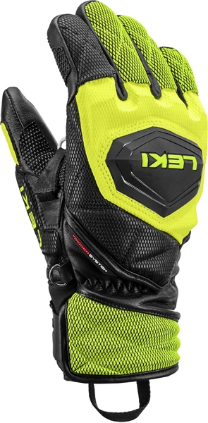 Dětské rukavice Leki WCR Venom 3D Junior (654801701) black-ice lemon 25/26