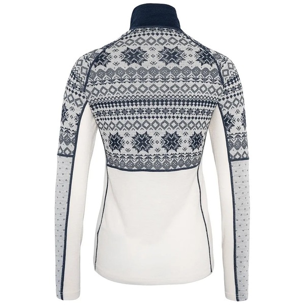 Dámské funkční triko Kari Traa Vilma Half Zip Off White 623616 25/26