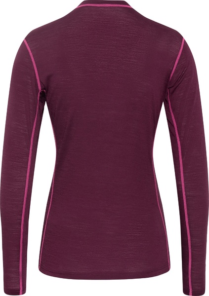 Dámské funkční merino triko Kari Traa Mina Long Sleeve Wine 623687 25/26