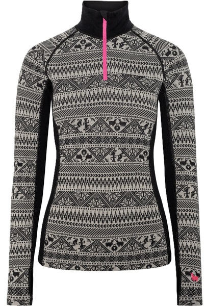 Dámské Merino Triko Kari Traa Tale Half Zip Black 623923 25/26