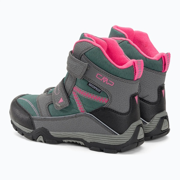 Dětské zimní boty CMP Kids Pyry WP Snow Boots Graphite-Aquamarine 38Q4514-14UF 25/26