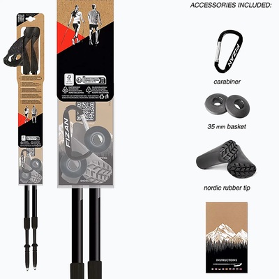 Nordic Walking hole Fizan NW Speed Black 100.043 25/26
