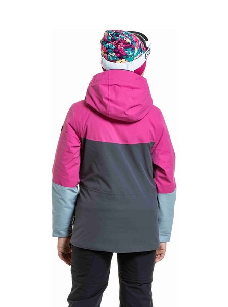 Dětská dívčí bunda Meatfly Deliah Grey Dark/Pink 25/26