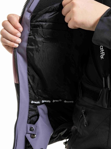 Dětská dívčí bunda Meatfly Deliah Black/Purple Light 25/26