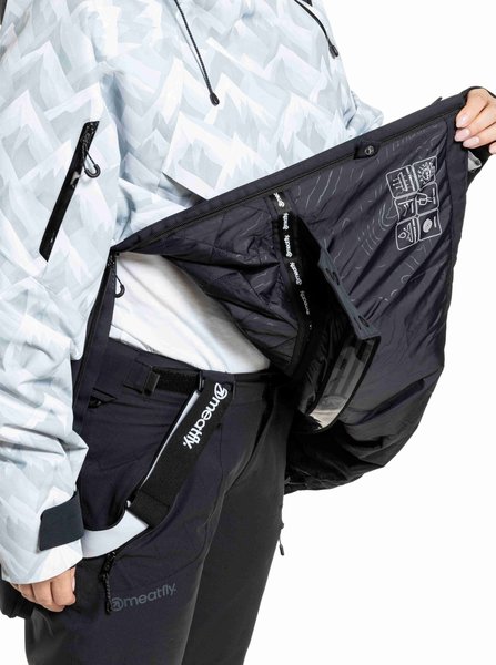 Zimní bunda Unisex Meatfly Maddie White Camo/Black 25/26